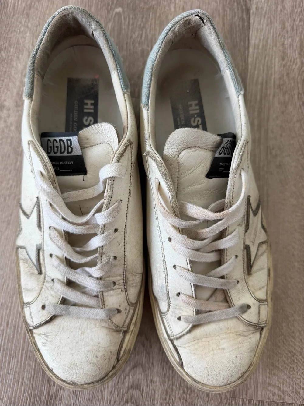 Golden Goose Style White Leather Star Sneakers